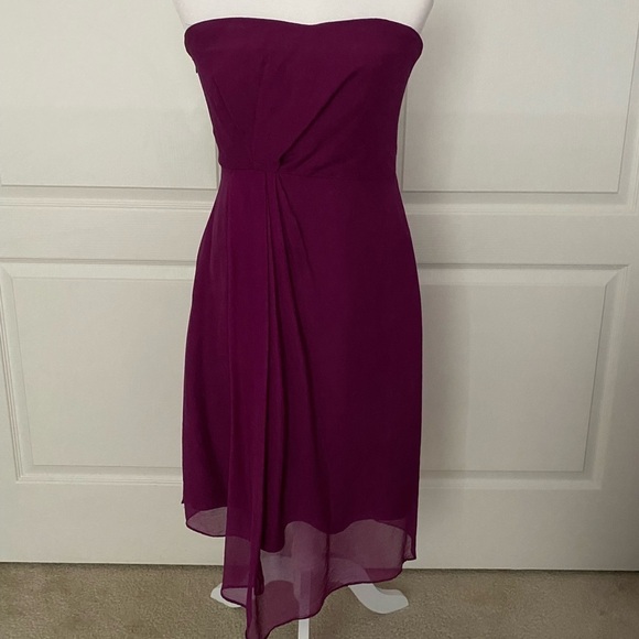 J. Crew Magenta Strapless Cocktail Dress - Picture 1 of 7
